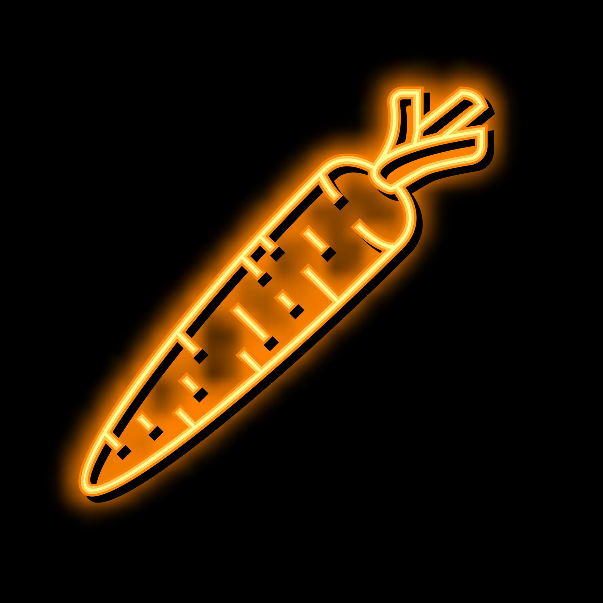 carrot vegetable neon glow icon illustration 20583617 Vector Art at