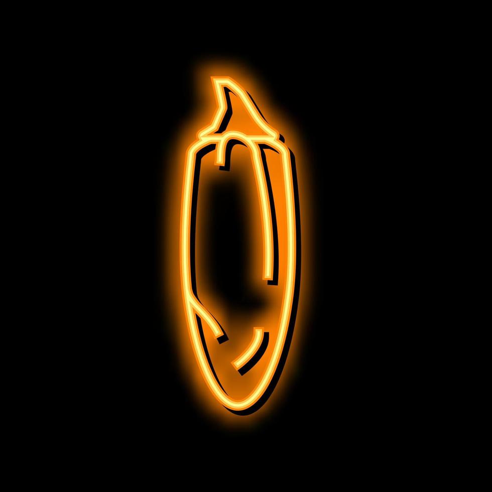 jalapeño pimienta neón resplandor icono ilustración vector
