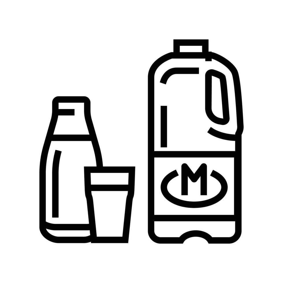 milk dairy product line icon vector illustration