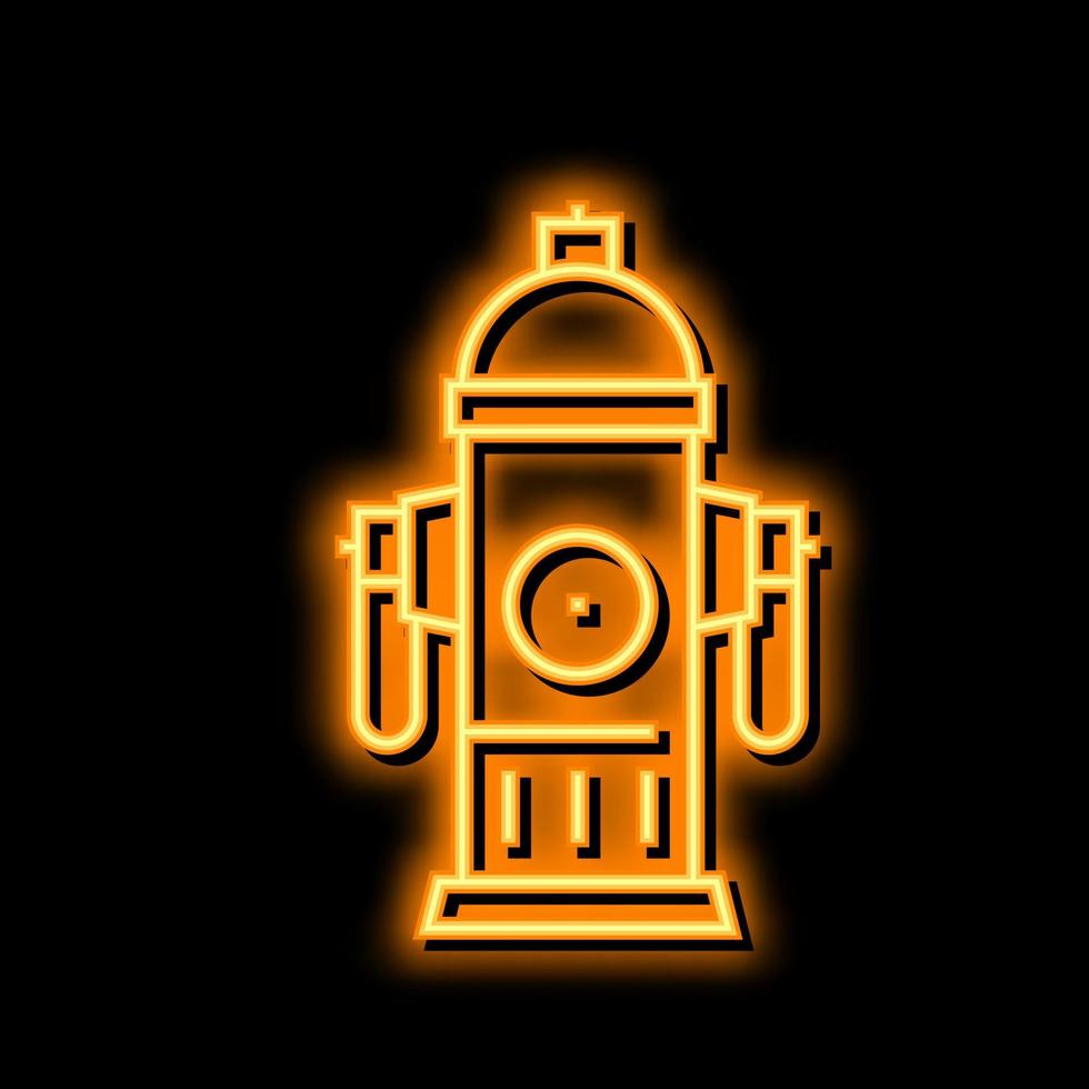 hydrant fire neon glow icon illustration vector