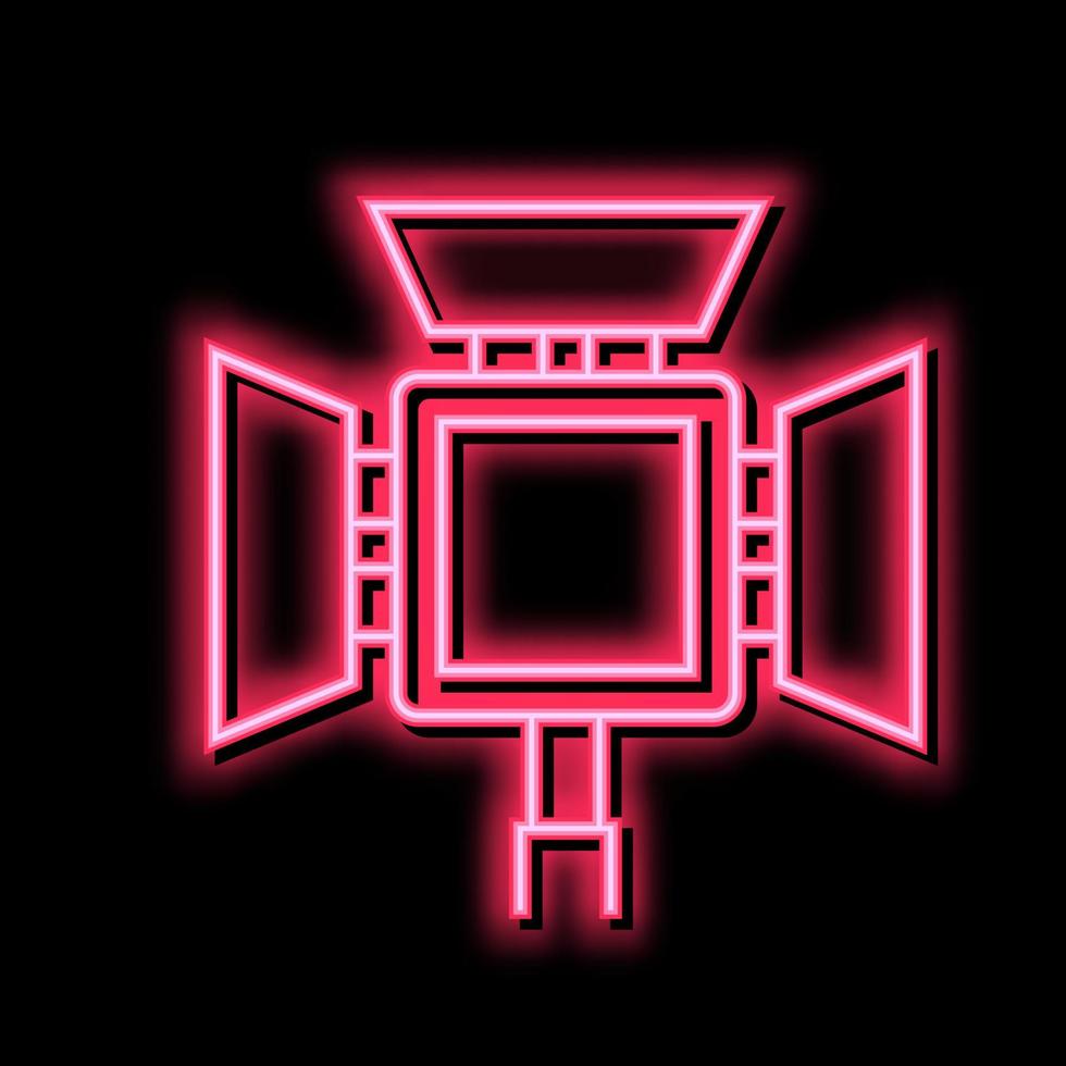 lightbox photography equipment neon glow icon illustration vector