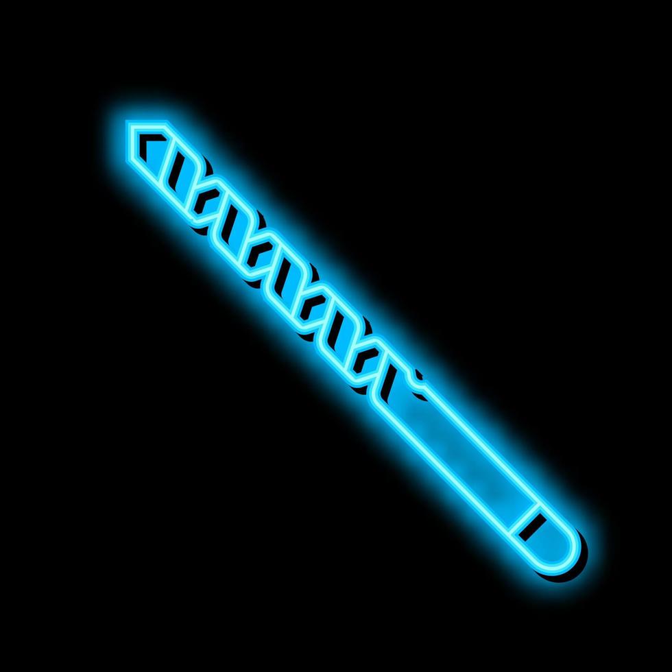 twist bit for drilling hole neon glow icon illustration vector