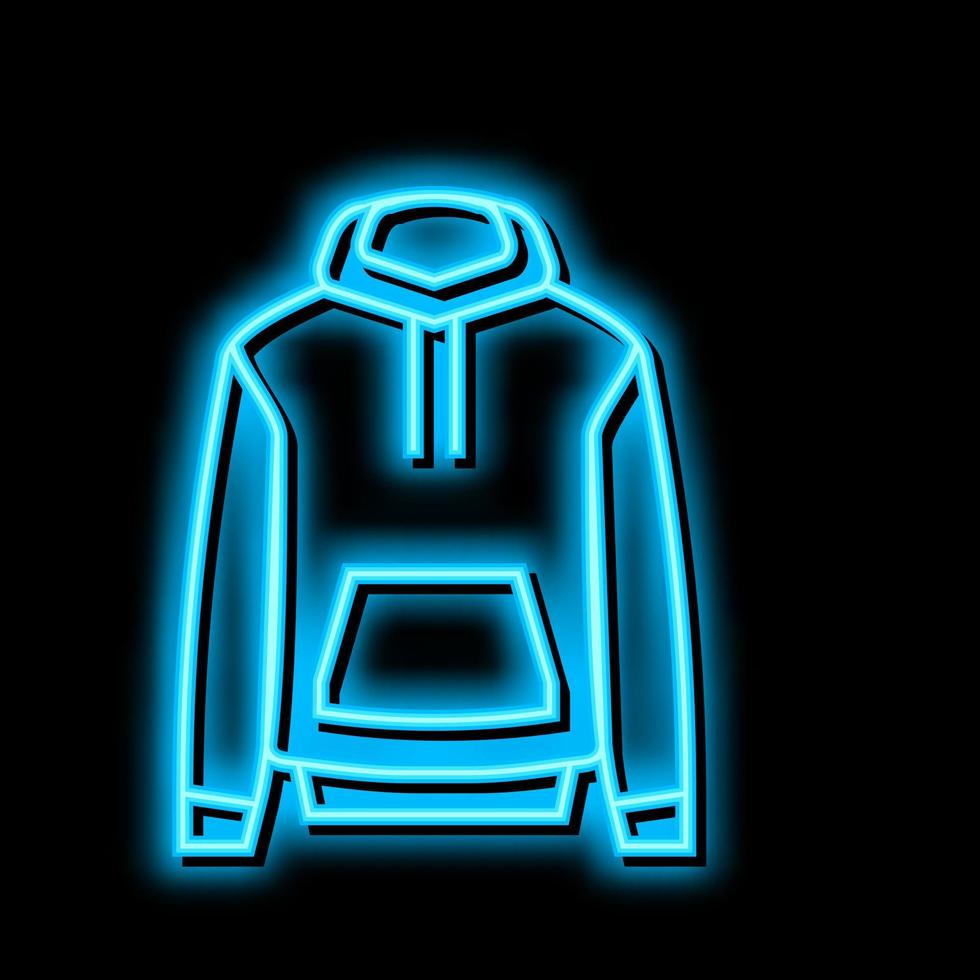 sweatshirt unisex clothes neon glow icon illustration vector