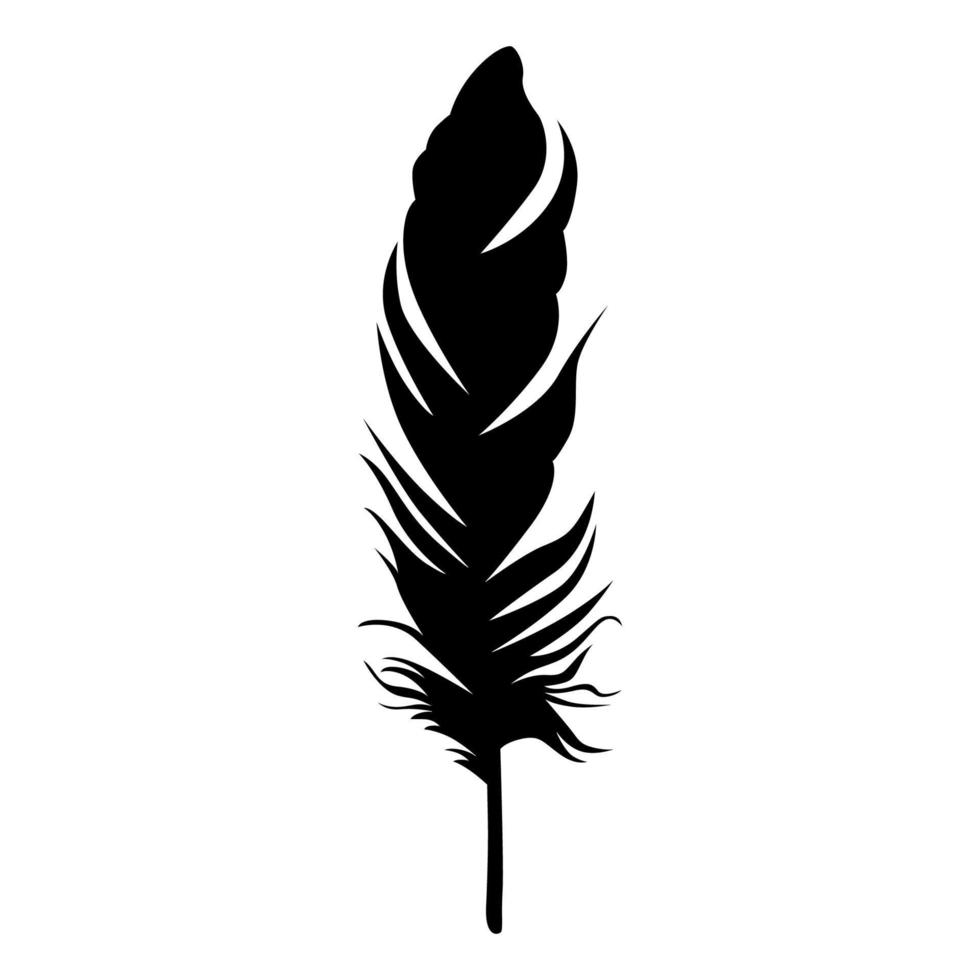Feather icon simple illustration on white background vector