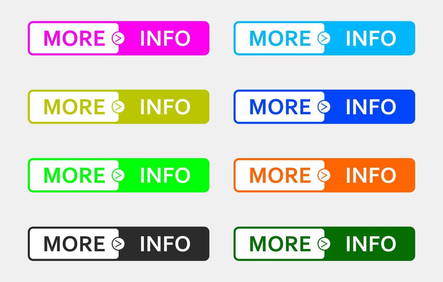 More info button set simple vector illustration