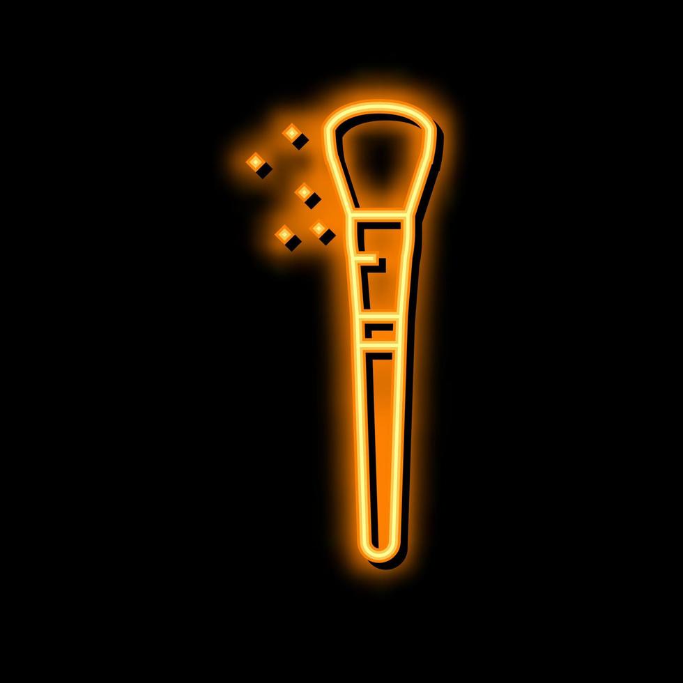 brush accessory neon glow icon illustration vector