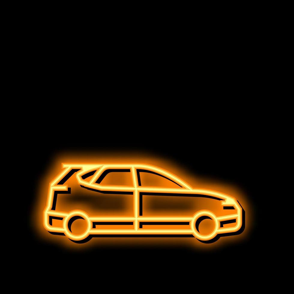 car transport neon glow icon illustration vector