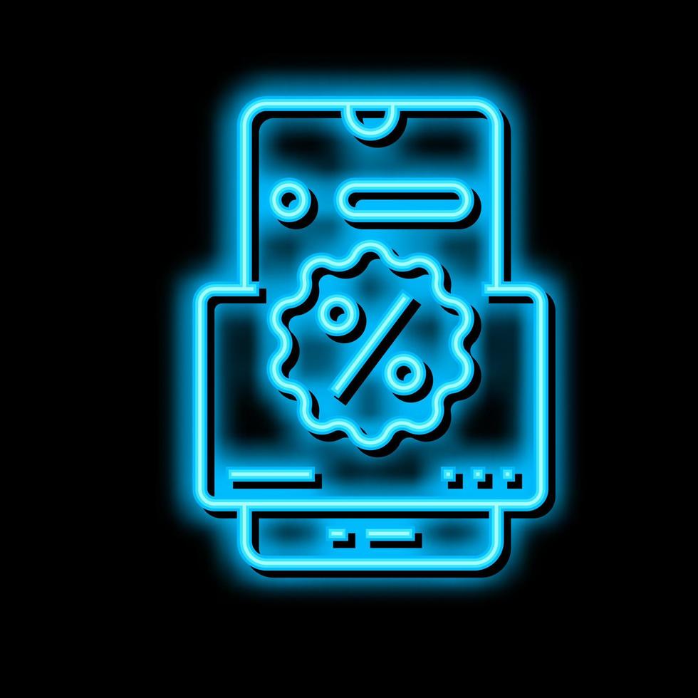 online loyalty neon glow icon illustration vector