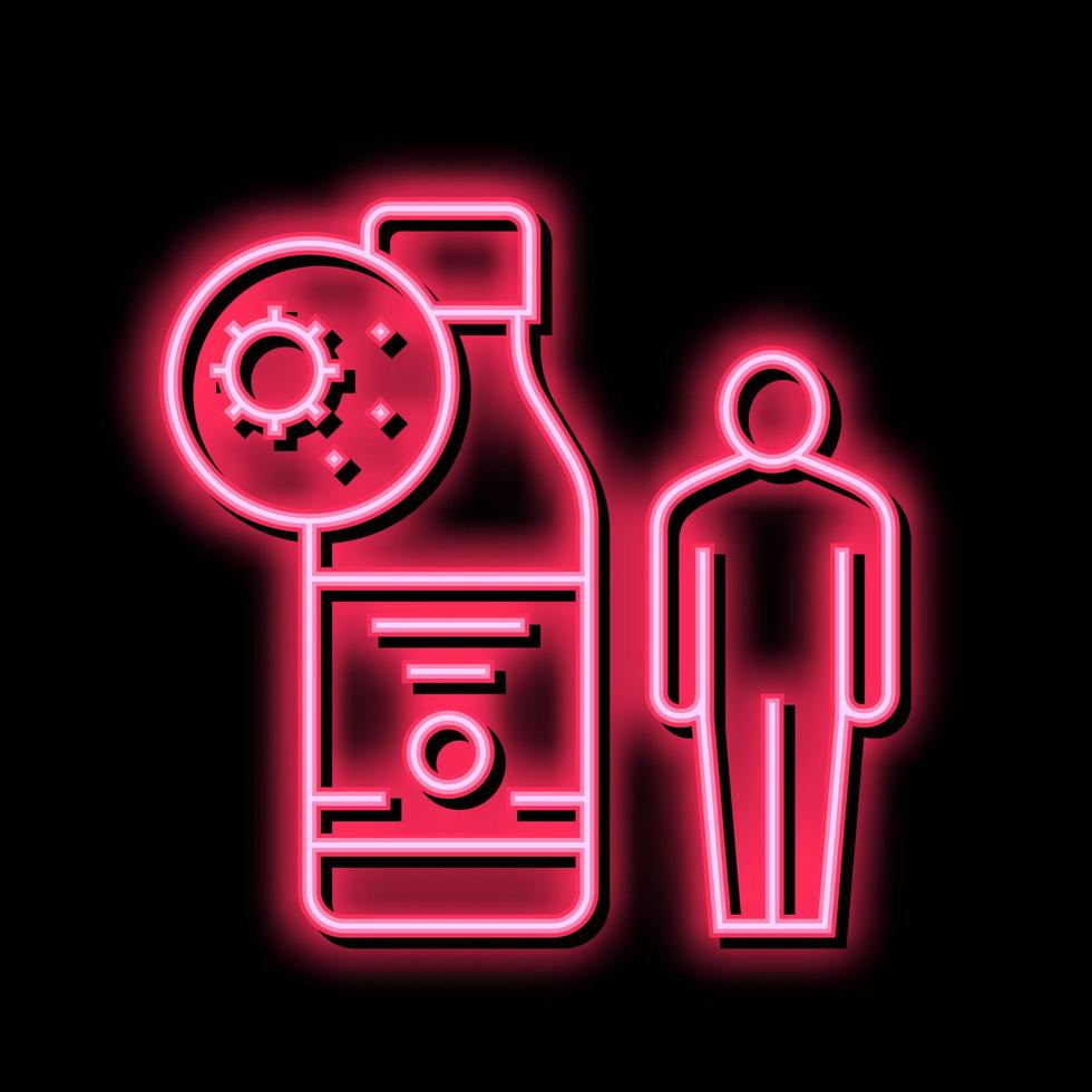 syrup health treatment neon glow icon illustration vector
