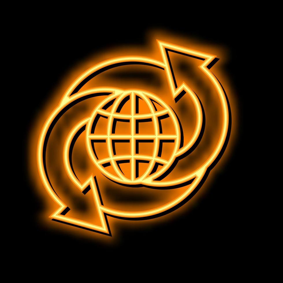 climate change neon glow icon illustration vector