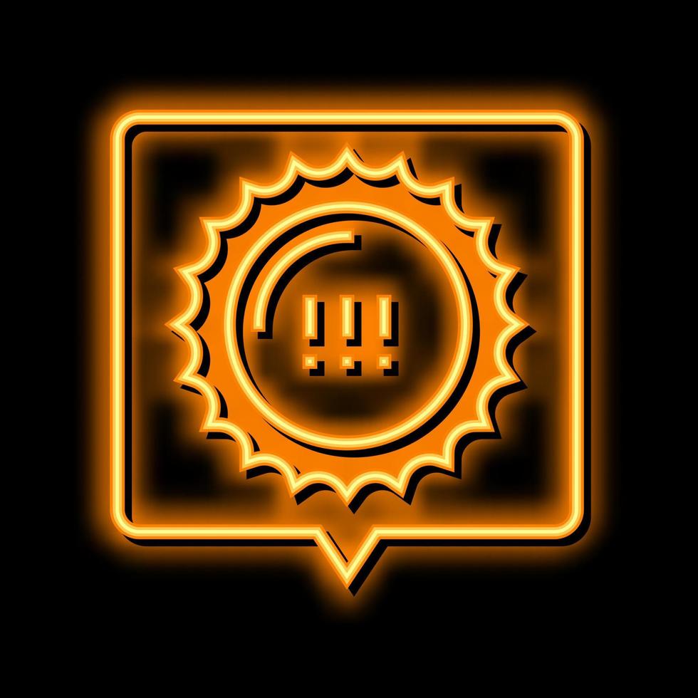 hot weather neon glow icon illustration vector