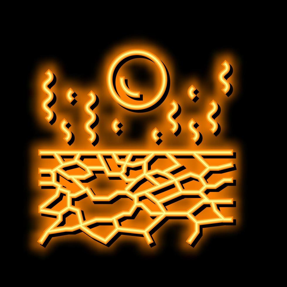 dry desert neon glow icon illustration vector