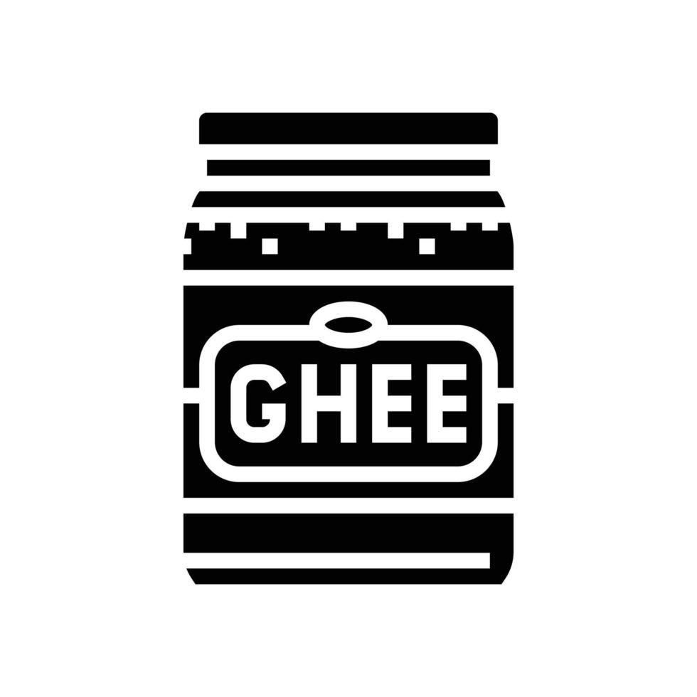 ghee Leche producto lechería glifo icono vector ilustración