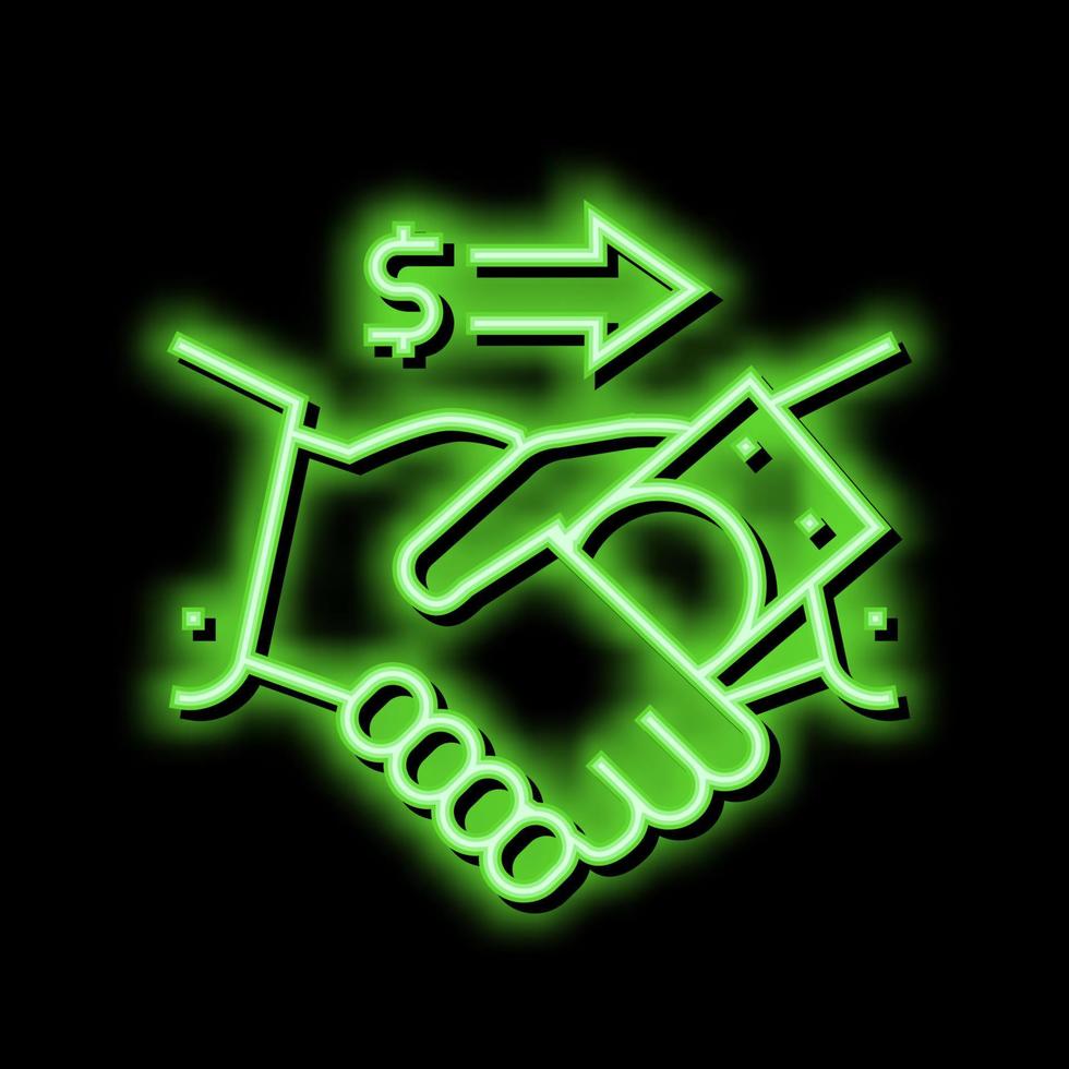 corruption law dictionary neon glow icon illustration vector