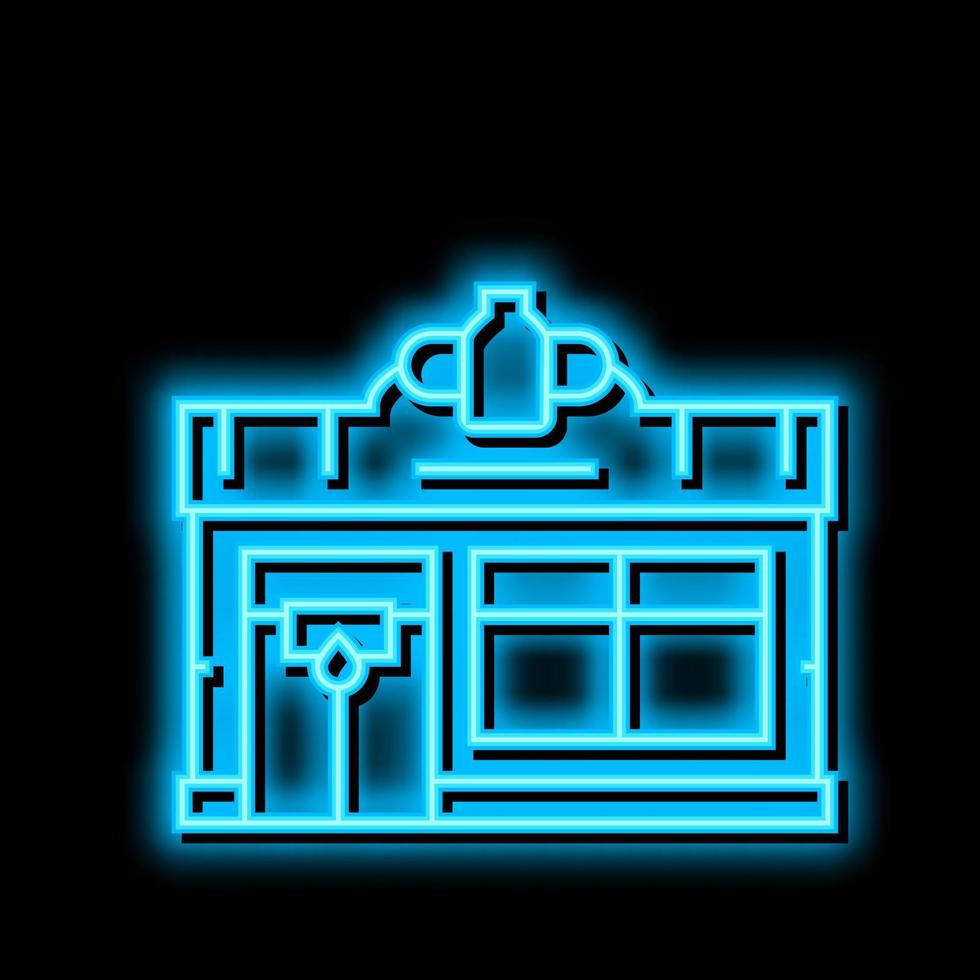 water store neon glow icon illustration vector