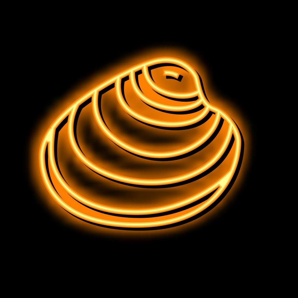 surf clam neon glow icon illustration vector