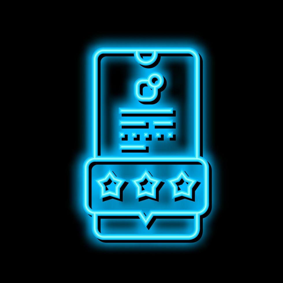feedback of service neon glow icon illustration vector