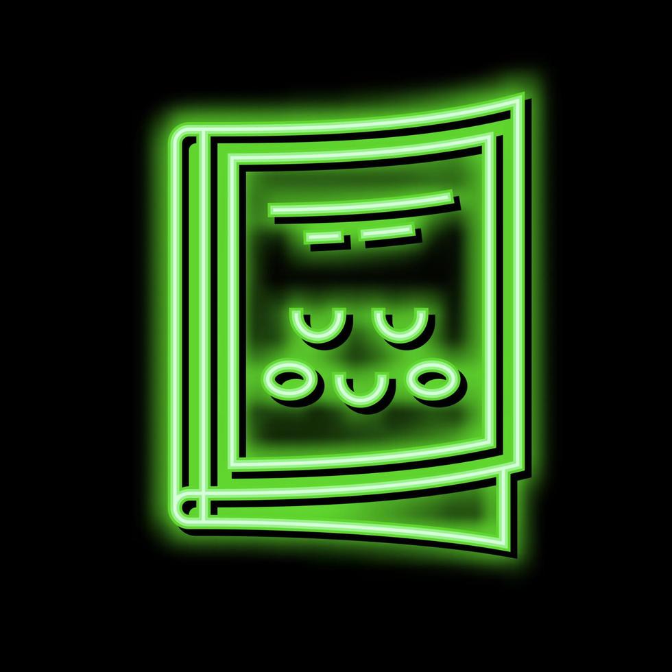 magazine children library neon glow icon illustration vector