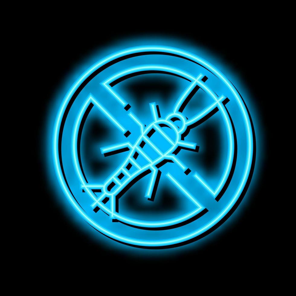 silverfish treatment neon glow icon illustration vector