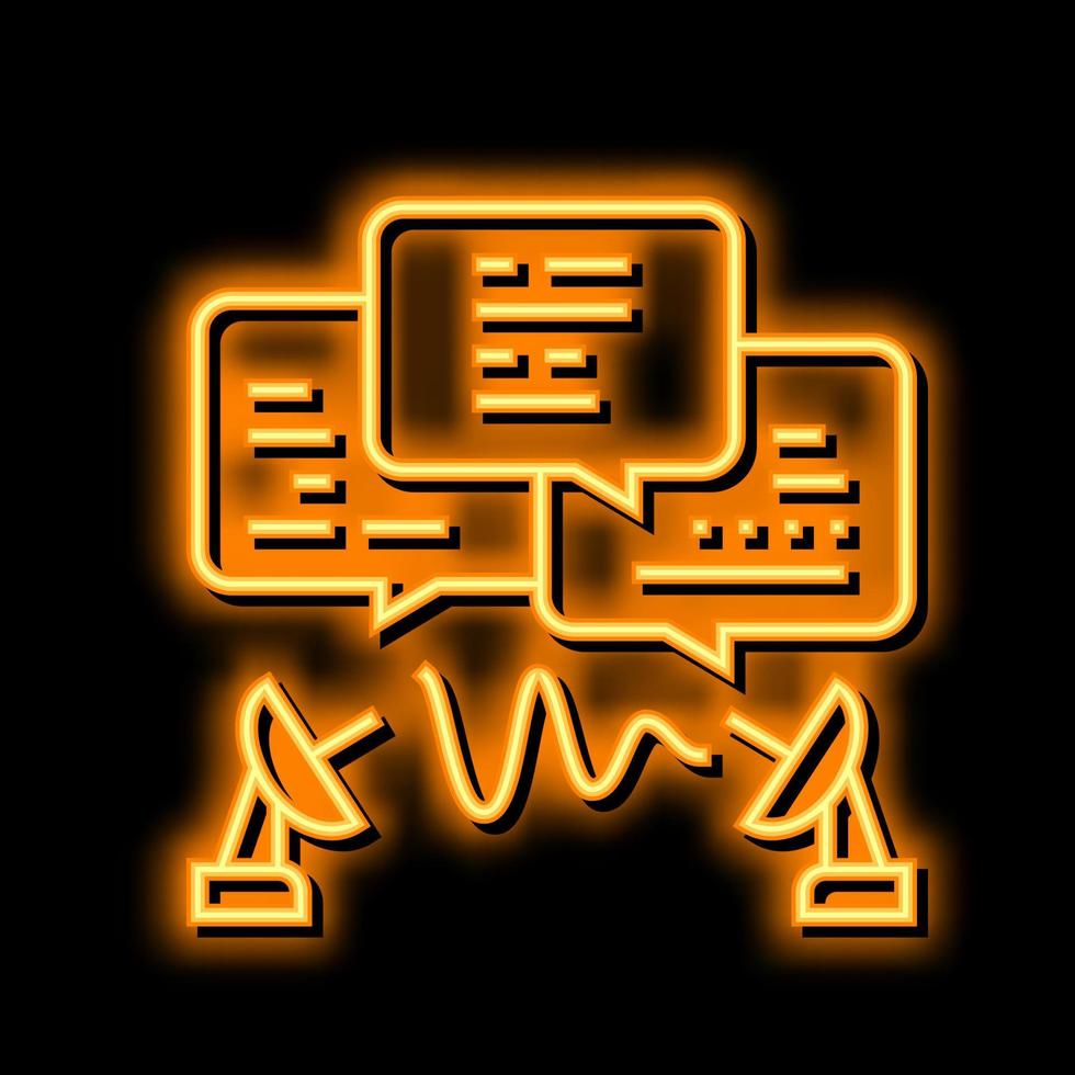 communication process neon glow icon illustration vector
