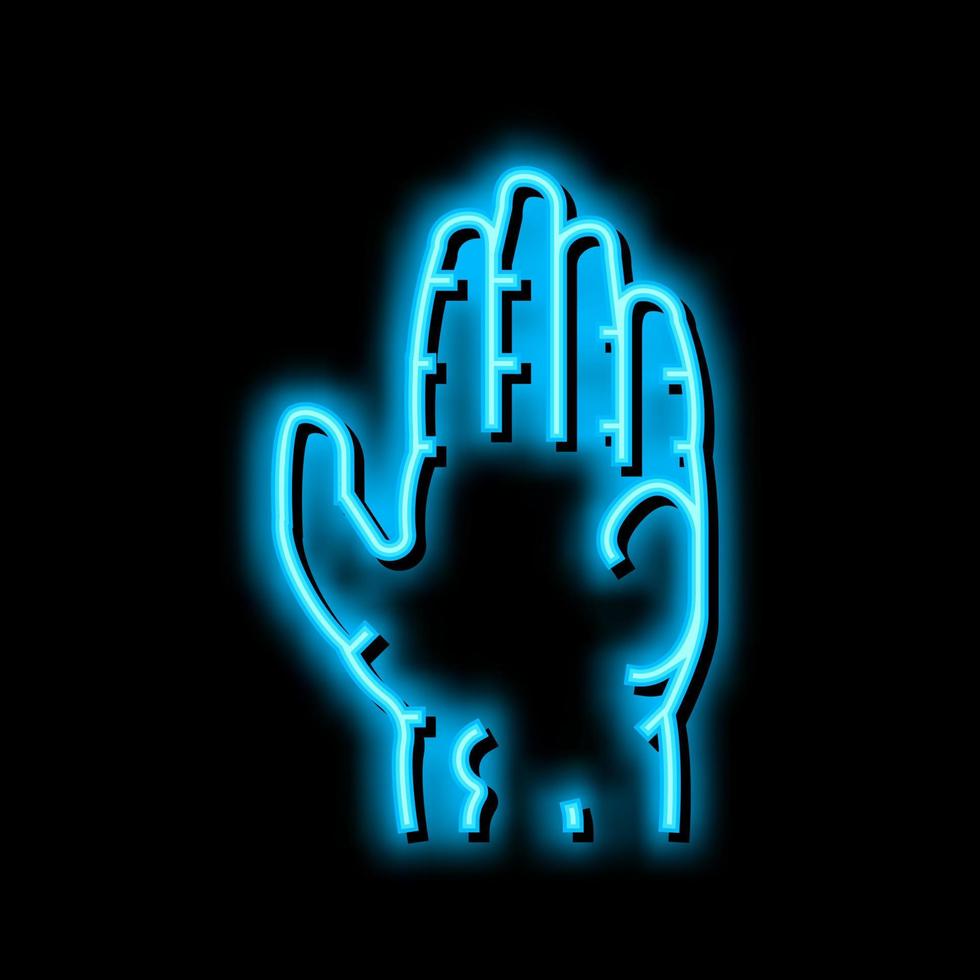 scleroderma skin disease neon glow icon illustration vector