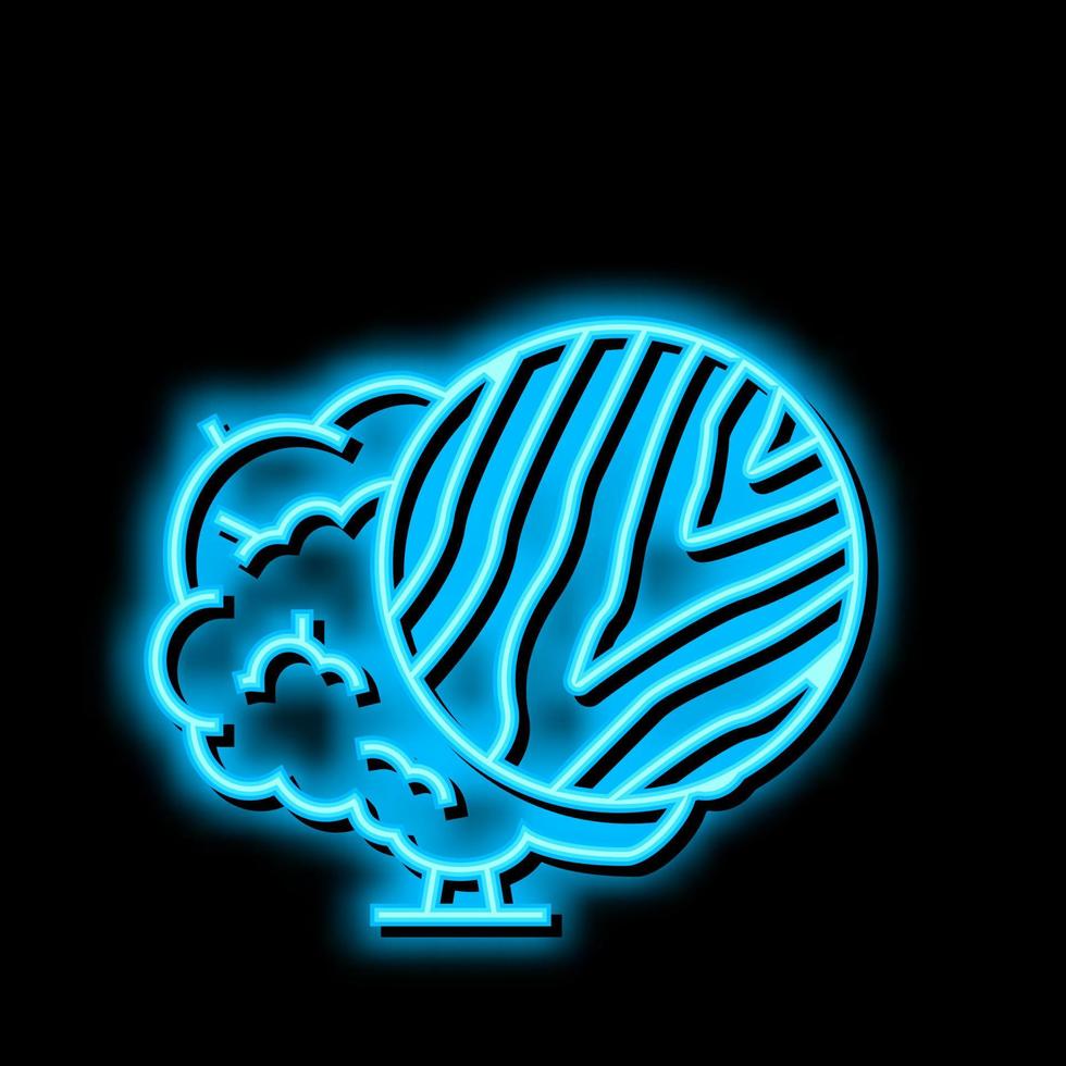 walnut wood neon glow icon illustration vector