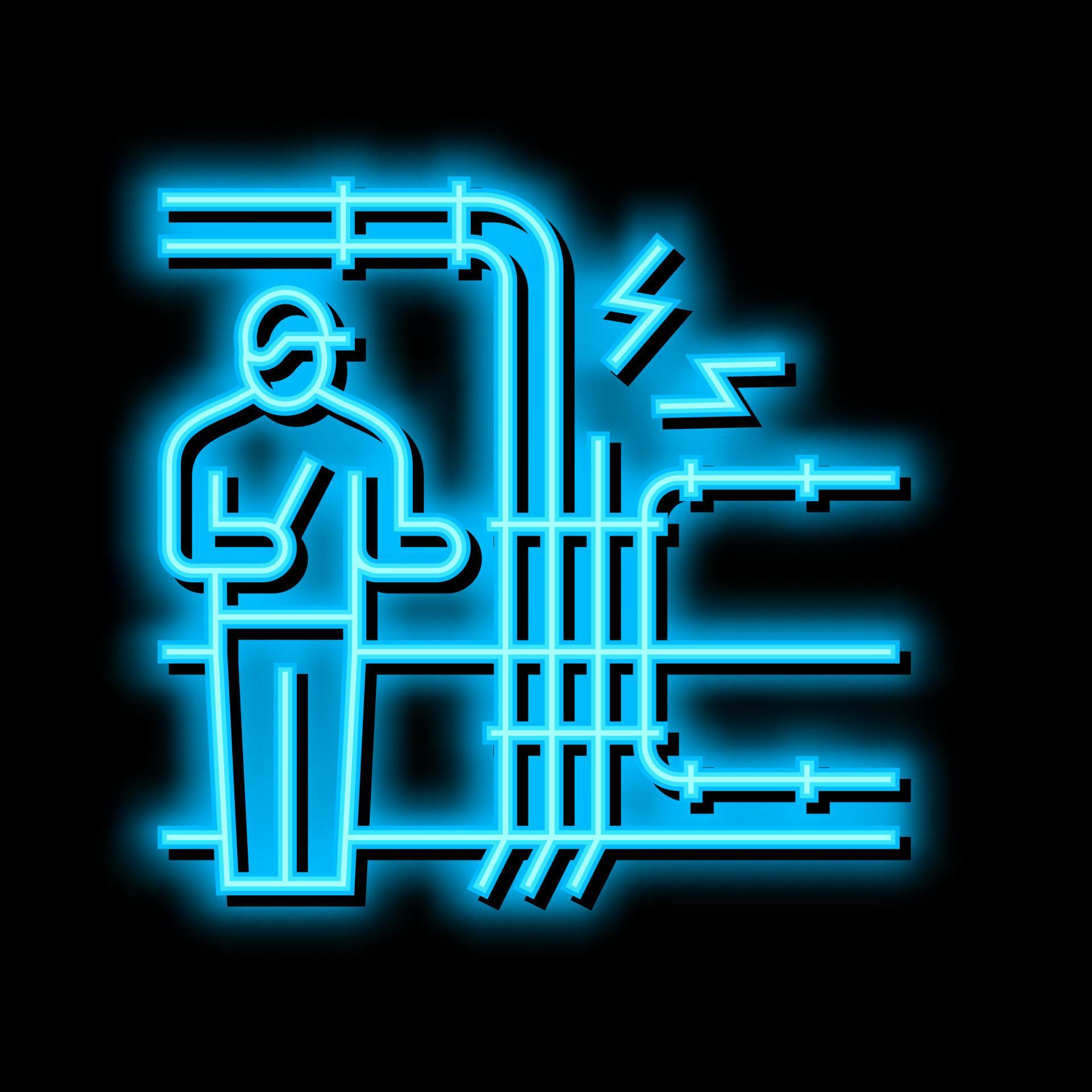 electrical fault finding neon glow icon illustration 20584479 Vector 