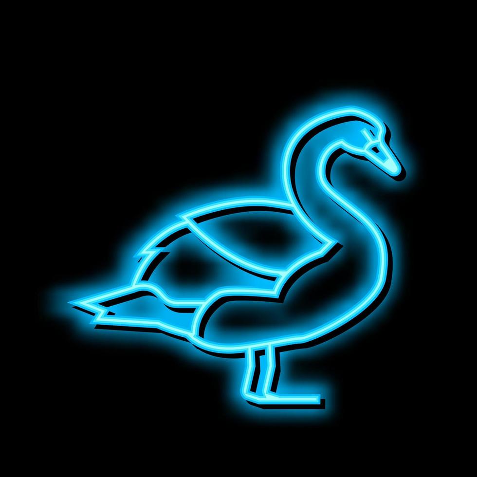 swan wild bird neon glow icon illustration vector