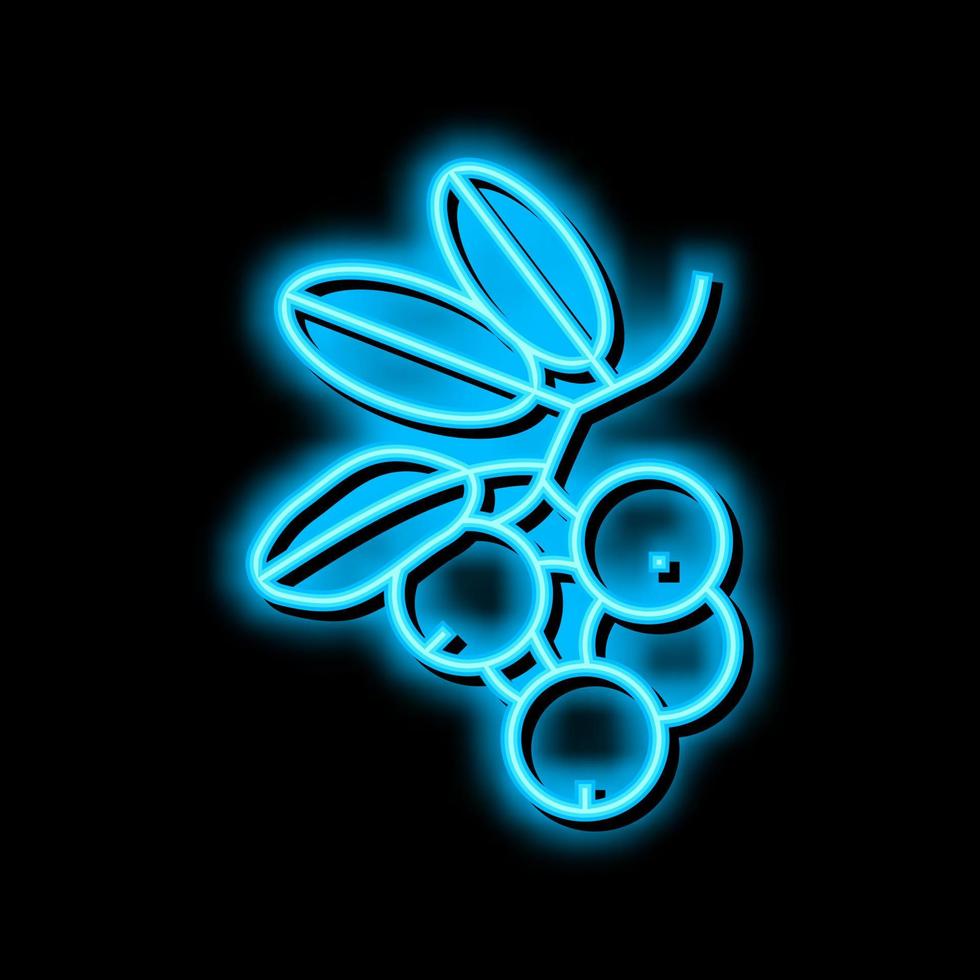 lingonberry berry neon glow icon illustration vector