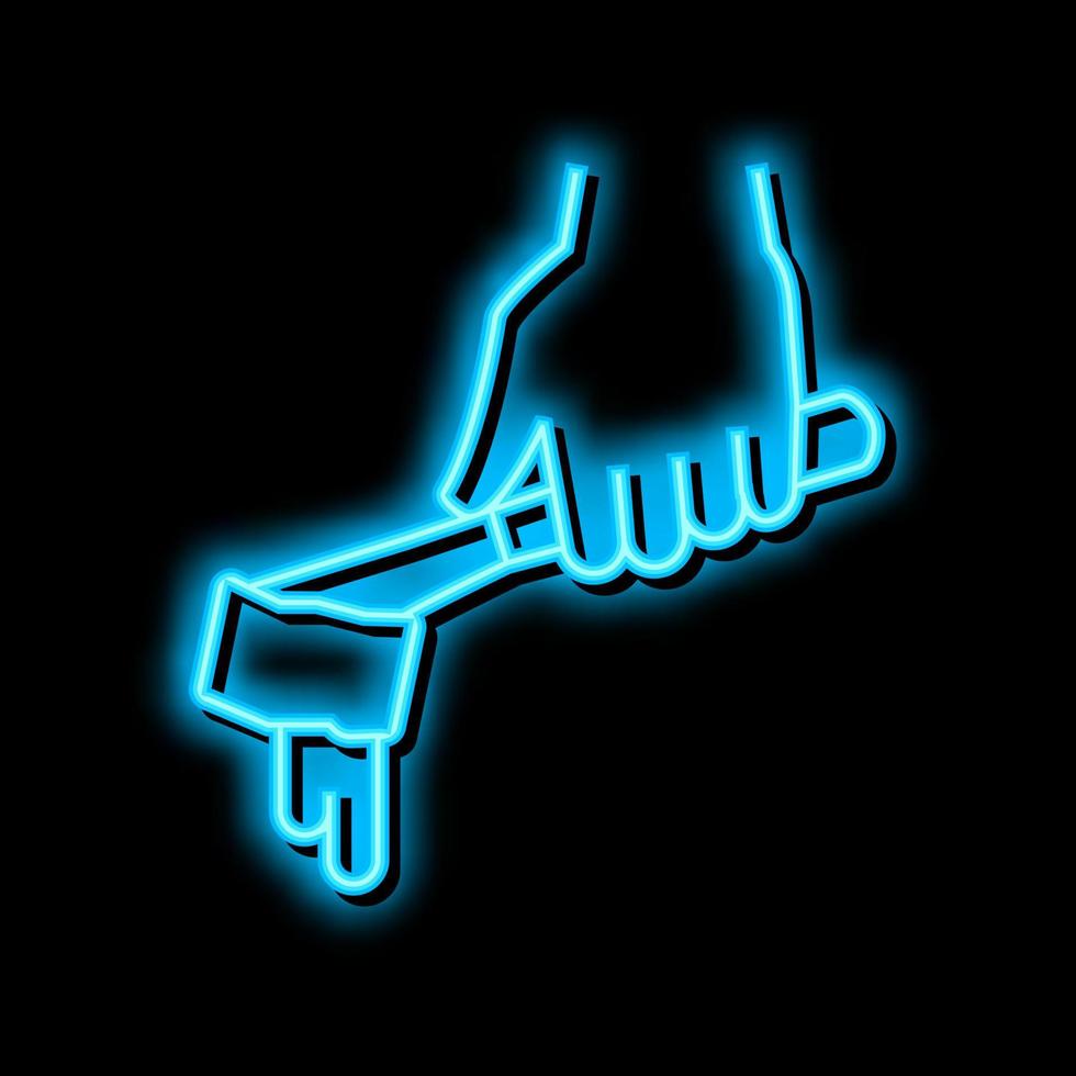 butter add neon glow icon illustration vector