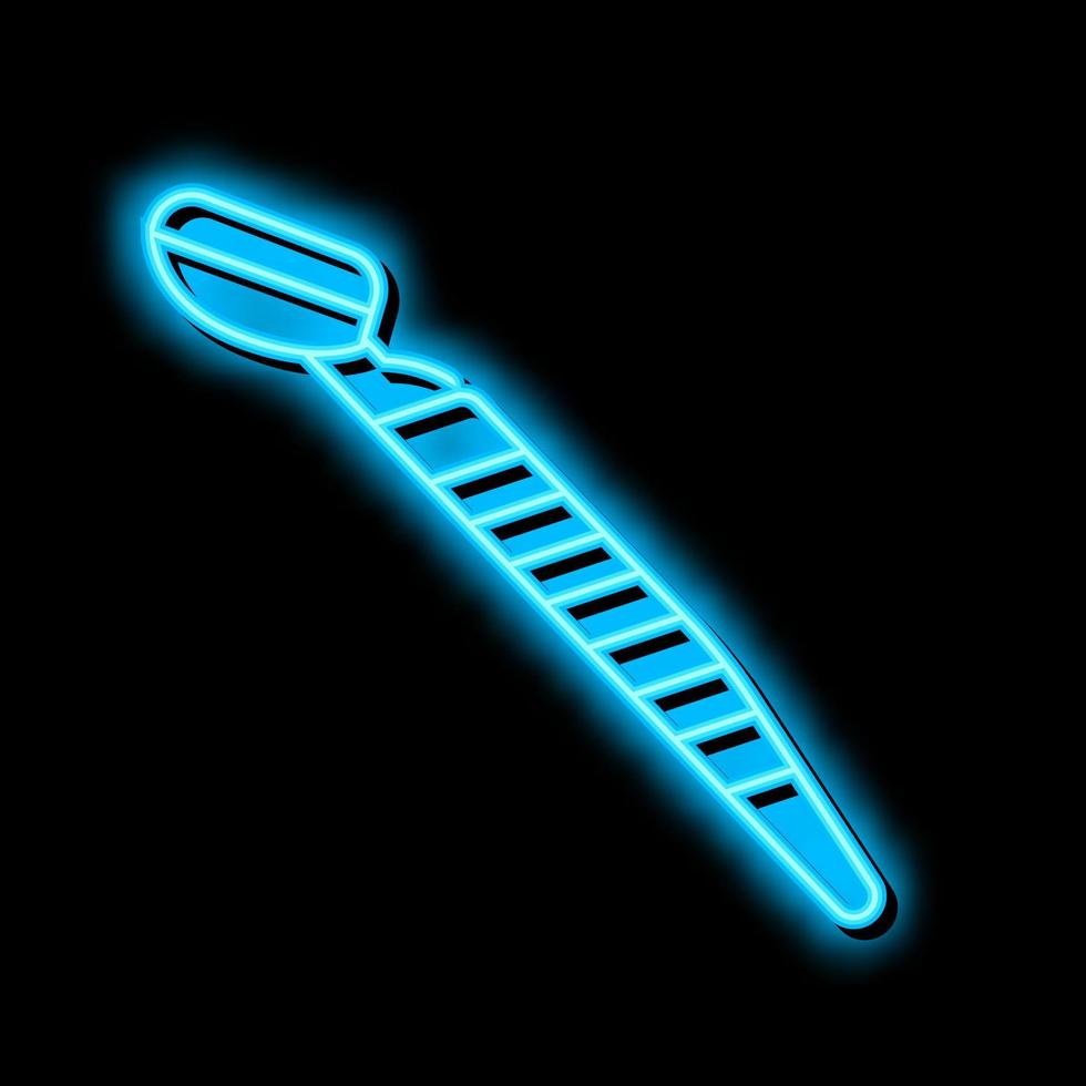 facial razor eyebrow neon glow icon illustration vector