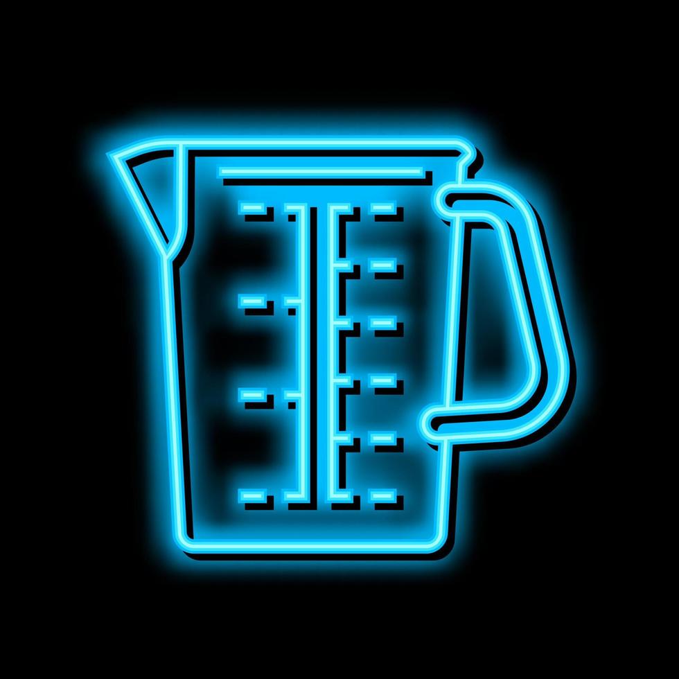 cooking cup neon glow icon illustration vector