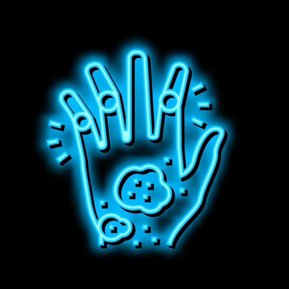 psoriatic arthritis skin health problem neon glow icon illustration vector
