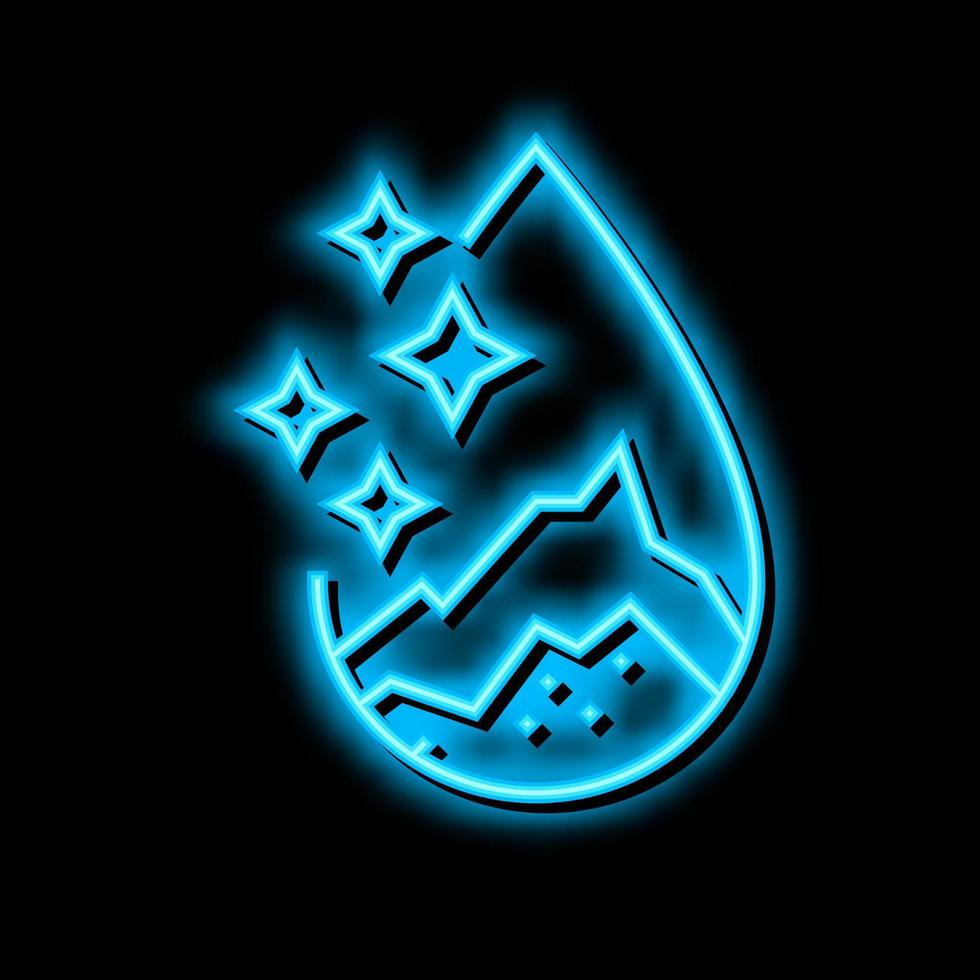 artesian water neon glow icon illustration vector