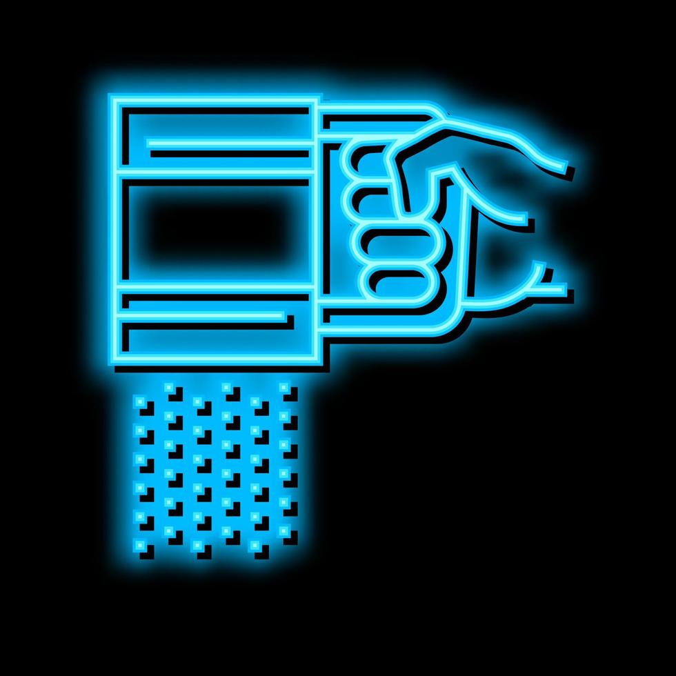 flour sift neon glow icon illustration vector