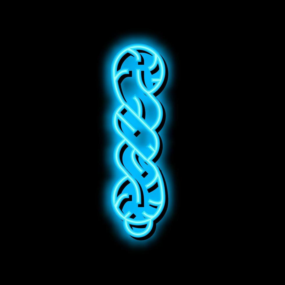 thread fiber silk neon glow icon illustration vector