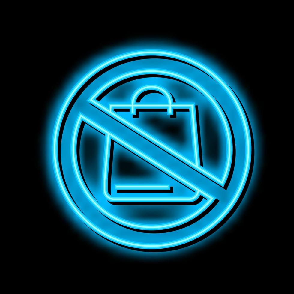 shopping addiction neon glow icon illustration vector