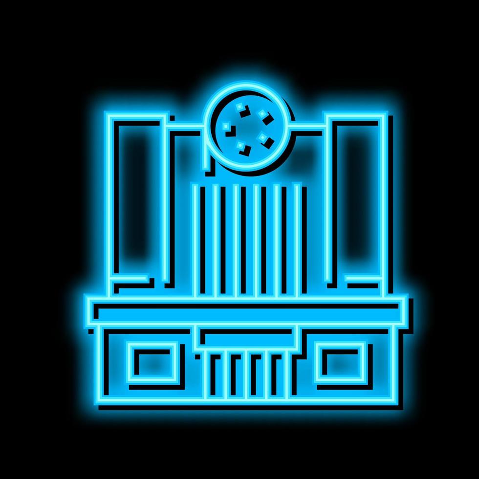 cinema building neon glow icon illustration vector