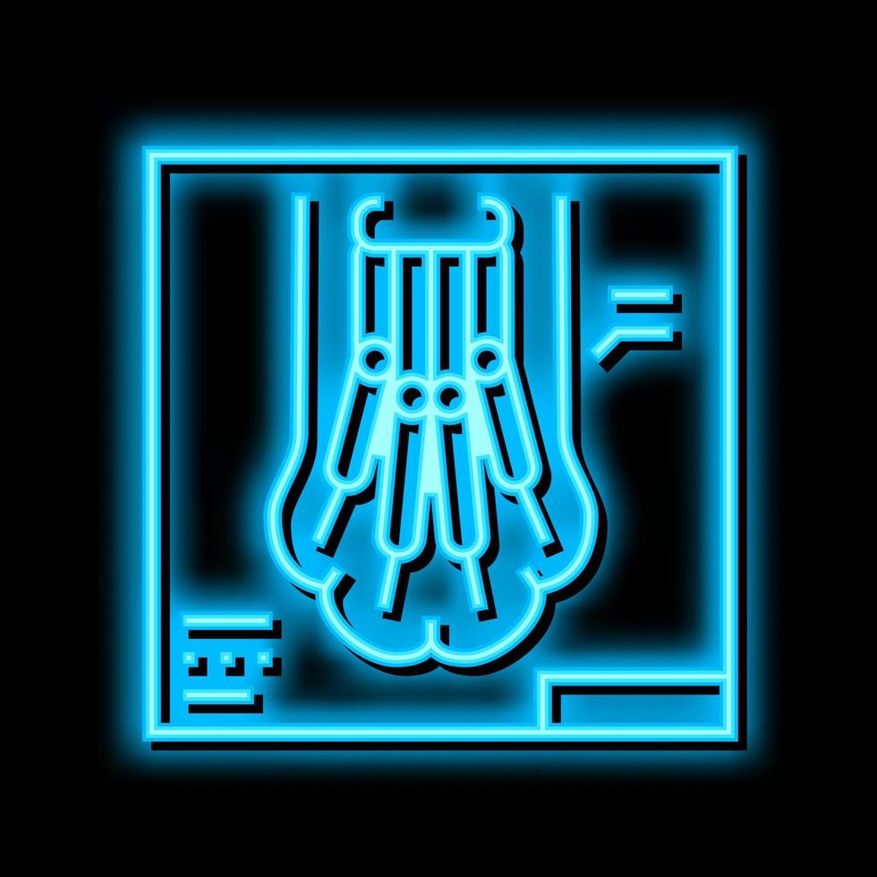 digital radiology neon glow icon illustration vector