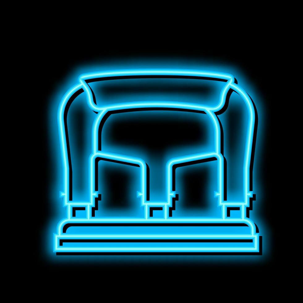 three-hole punch neon glow icon illustration vector