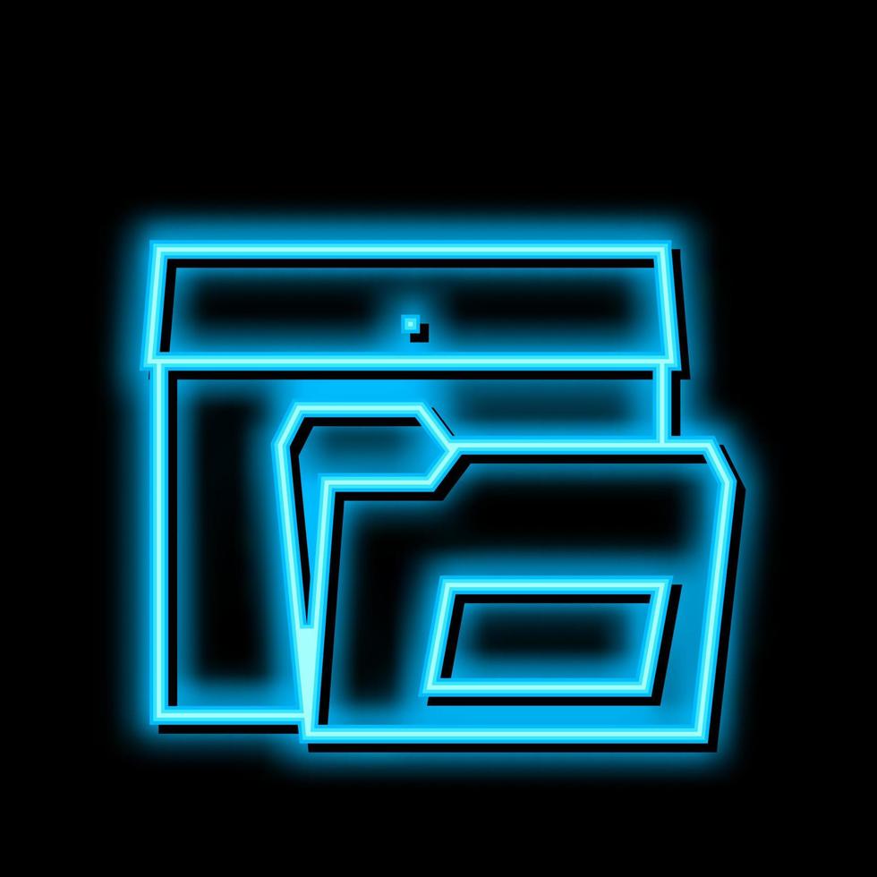 folders for paper neon glow icon illustration vector
