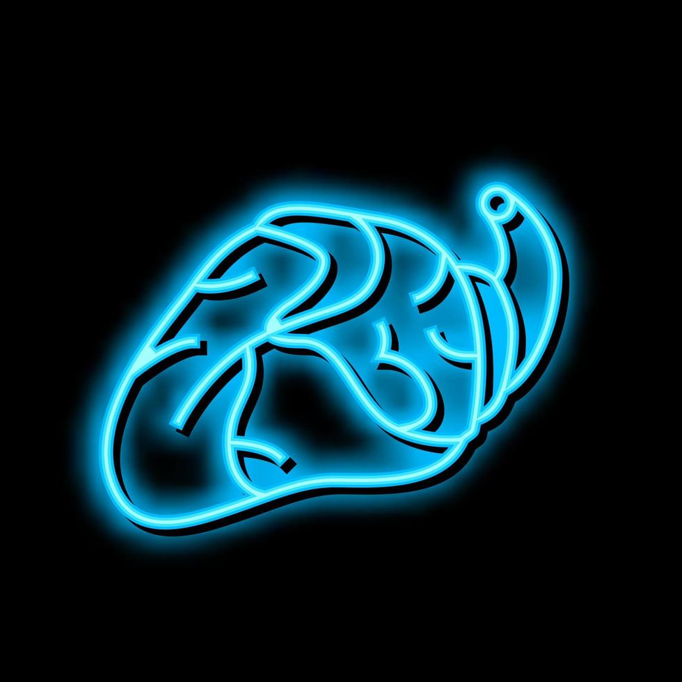 heart chicken neon glow icon illustration vector