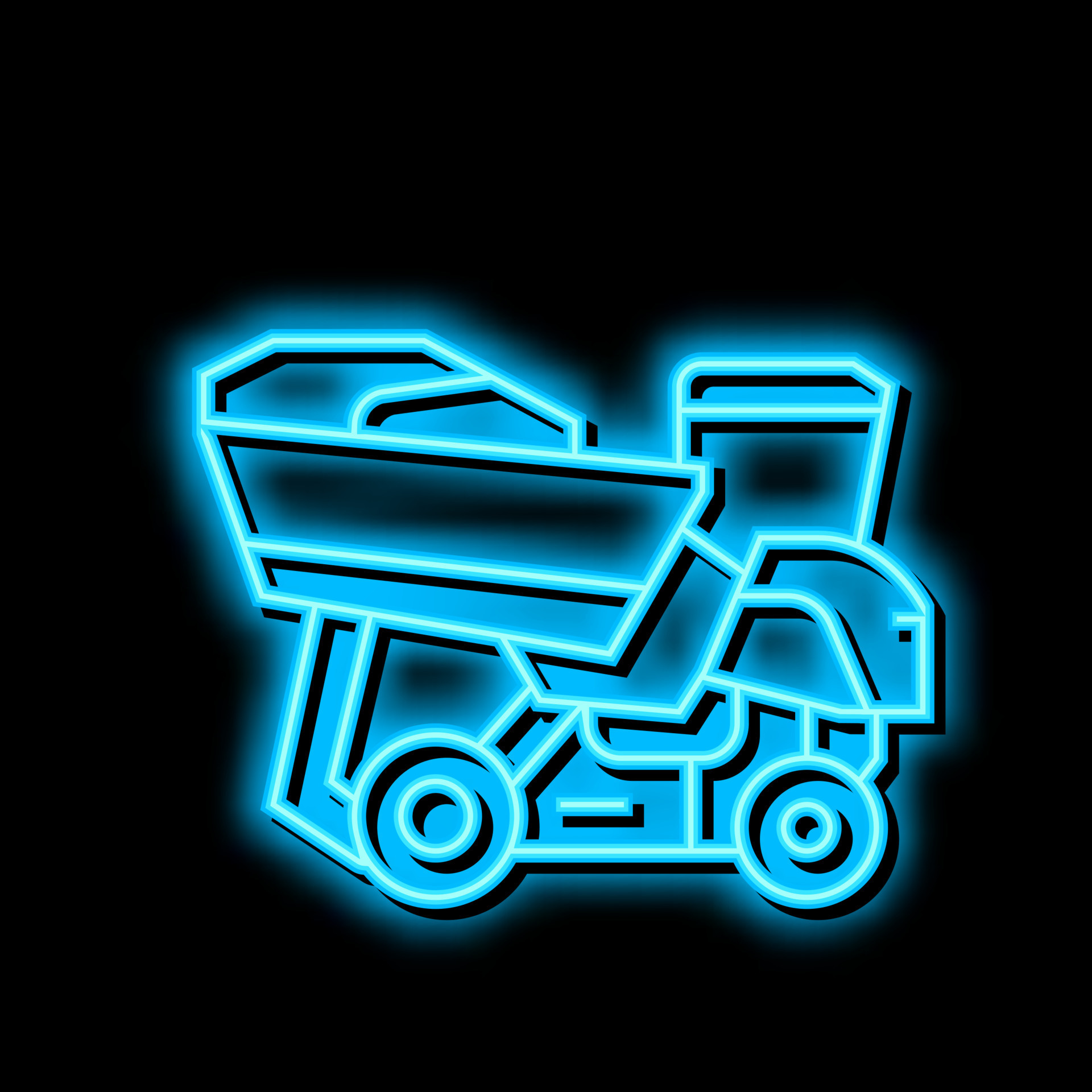 harvester tractor for olives neon glow icon illustration 20584970