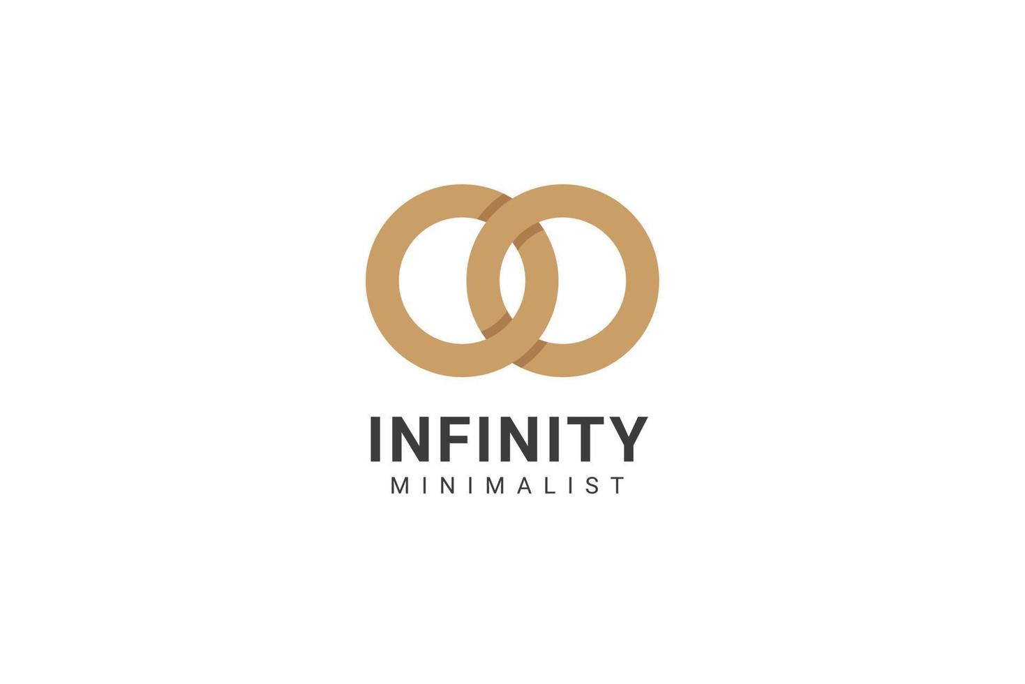 minimalista infinito logo vector icono ilustración