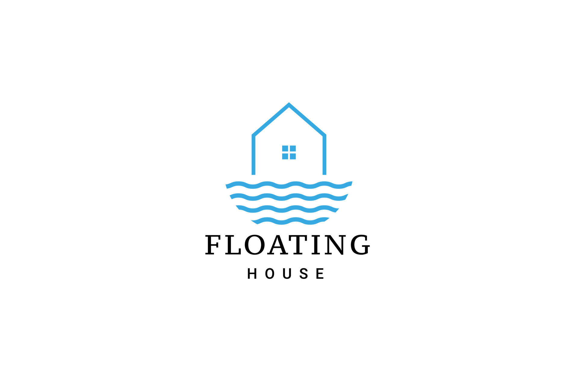 Floating House Logo Icon Vector Illustration 20585009 Vector Art at