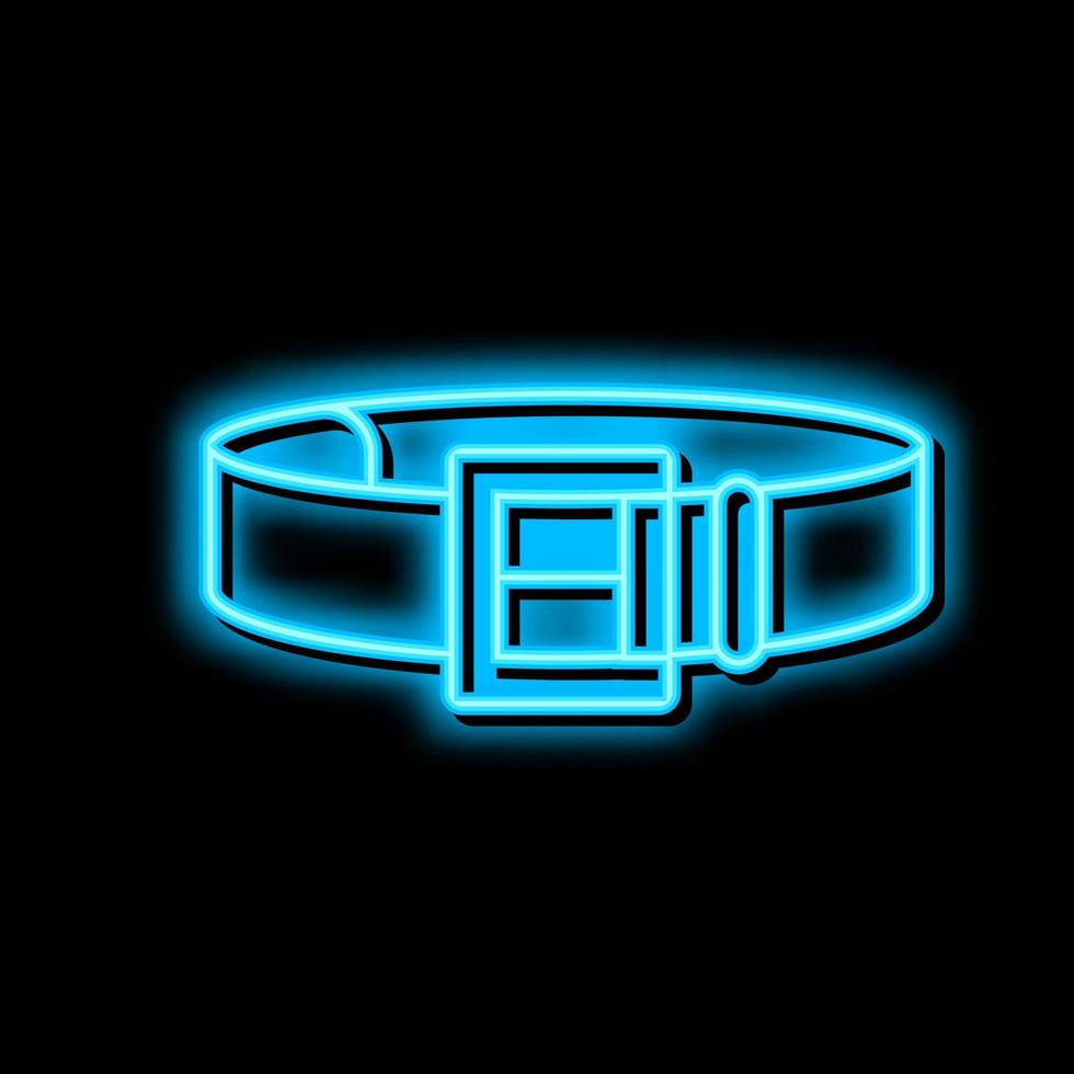 belt clothes accessory neon glow icon illustration vector