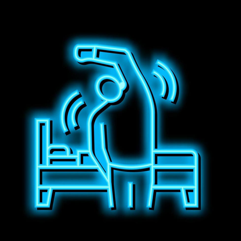 relaxation techniques neon glow icon illustration vector