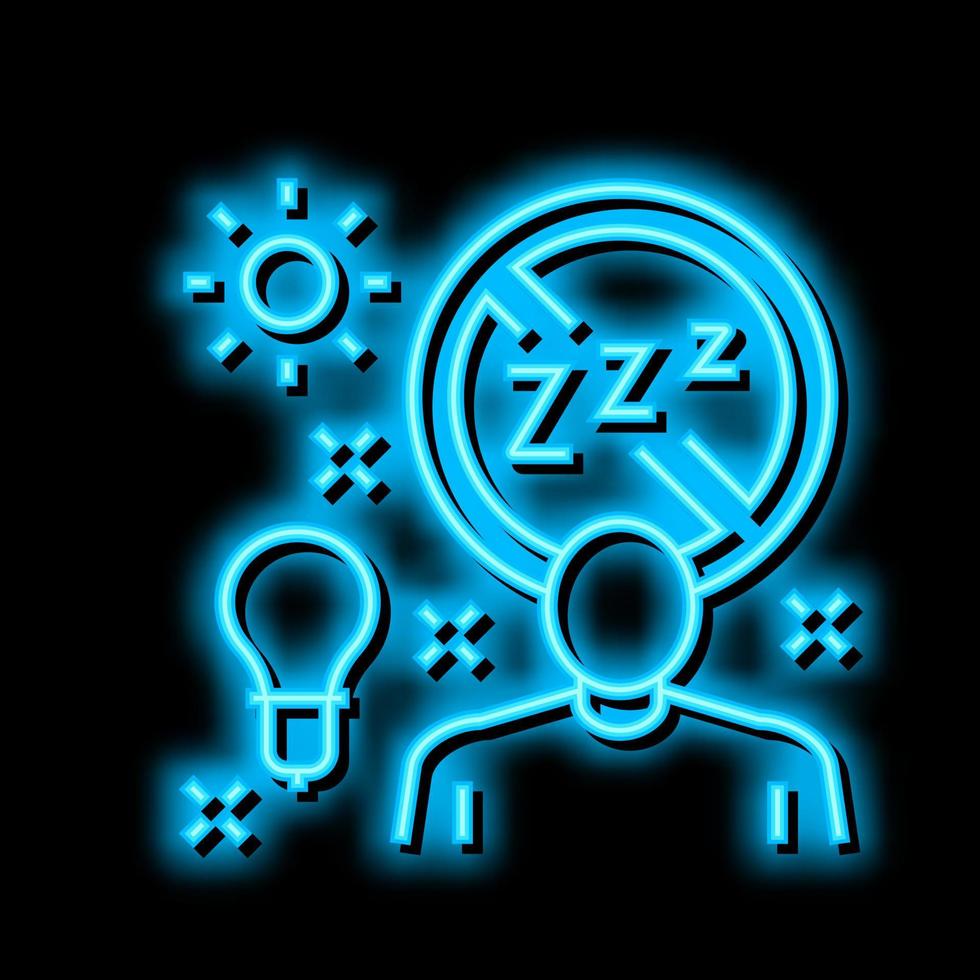 light therapy neon glow icon illustration vector