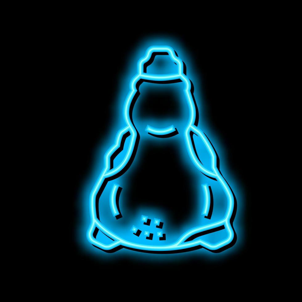 back of chicken neon glow icon illustration vector