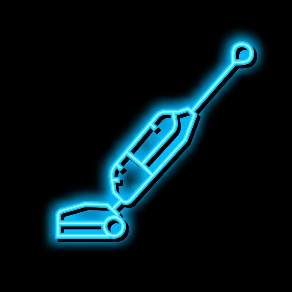 vacuum electronic equipment for cleaning neon glow icon illustration vector